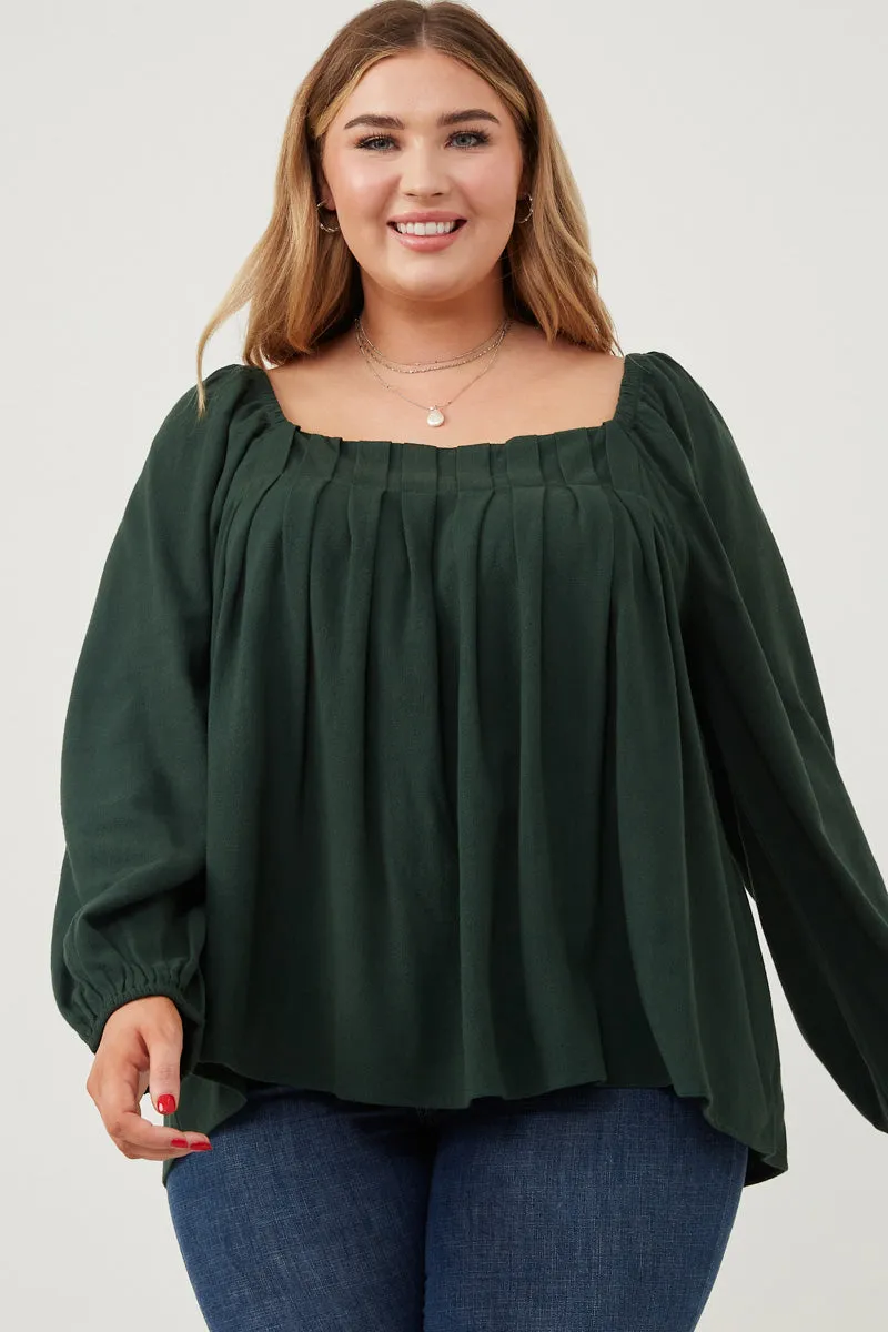 Womens Square Neck Box Pleat Detail Top sold by Hayden product image thumbnail 2