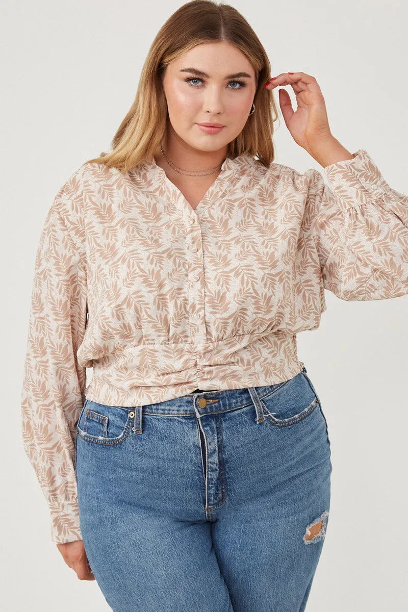 Womens Botanical Print Button Detail Top sold by Hayden product image thumbnail 2