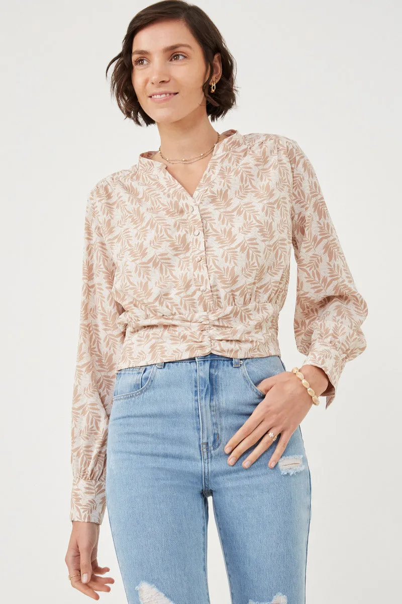 Womens Botanical Print Button Detail Top sold by Hayden product image thumbnail 3