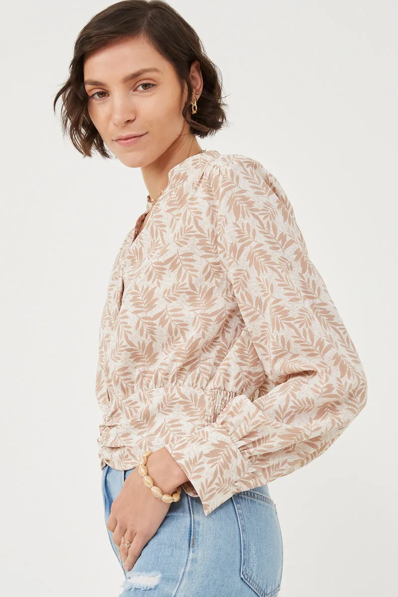 Womens Botanical Print Button Detail Top sold by Hayden product image thumbnail 4