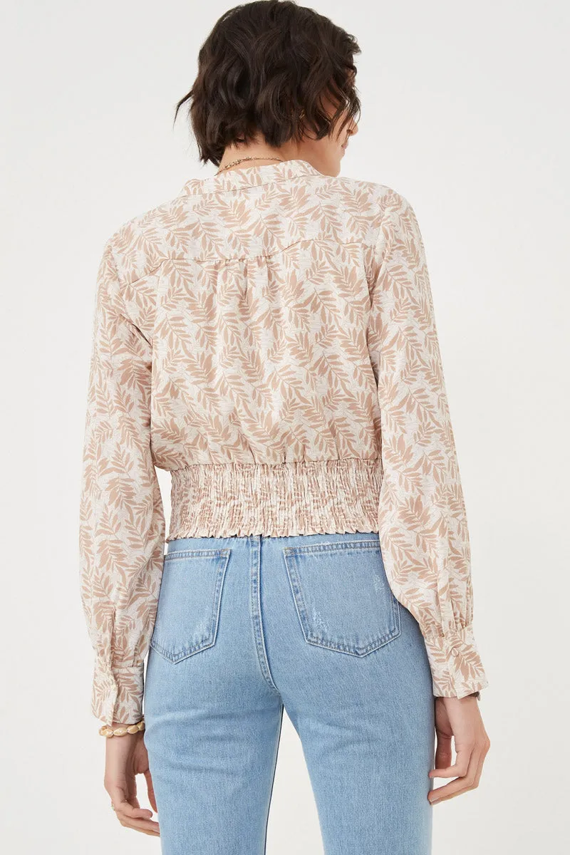 Womens Botanical Print Button Detail Top sold by Hayden product image thumbnail 5