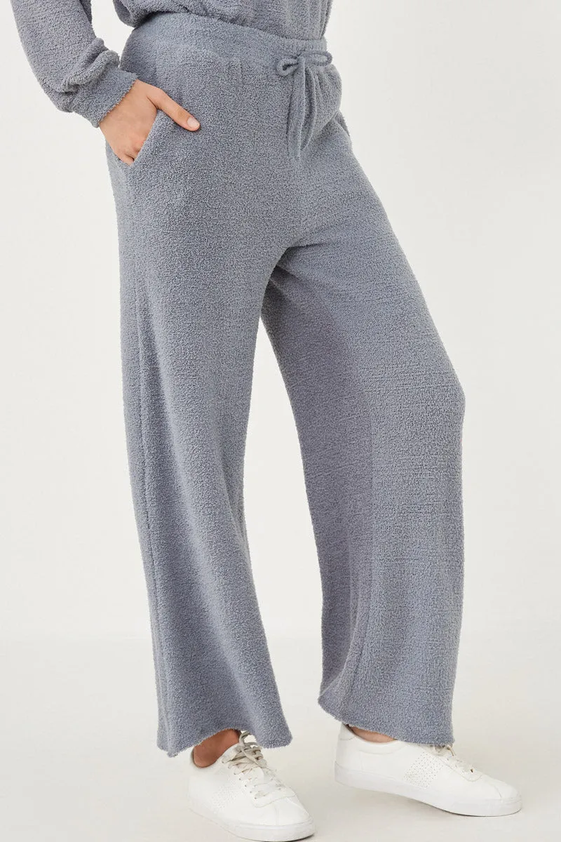 Womens Elastic Waist Drawstring Wideleg Fleece Pants sold by Hayden product image thumbnail 3