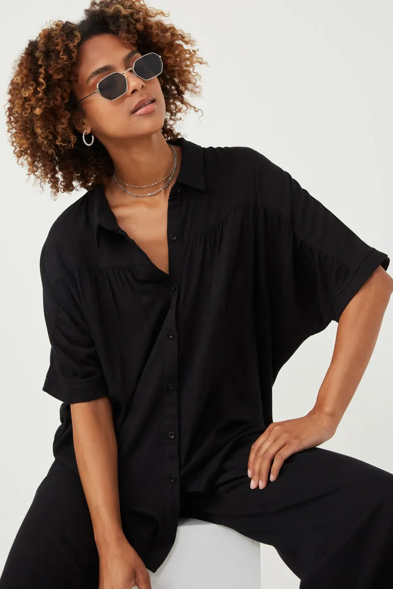 Womens Button Up Collared Dolman Shirt sold by Hayden