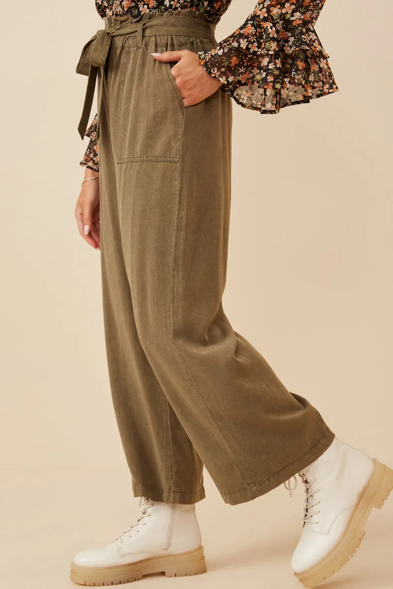 Womens Garment Dyed Tencel Wide Leg Pant sold by Hayden product image thumbnail 3