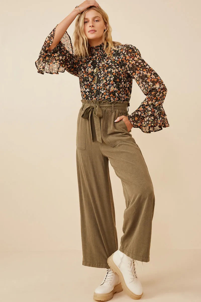 Womens Garment Dyed Tencel Wide Leg Pant sold by Hayden product image thumbnail 5