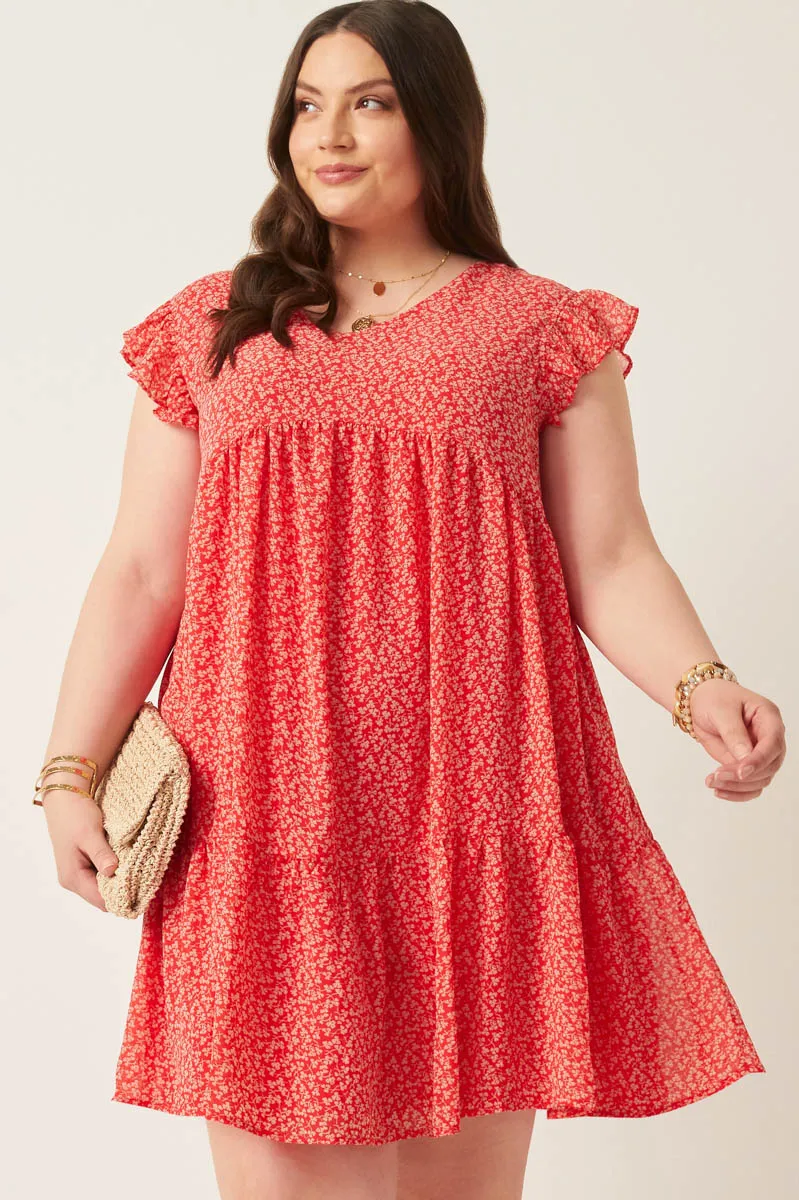Womens Ditsy Floral Ruffle Tank Dress sold by Hayden product image thumbnail 2