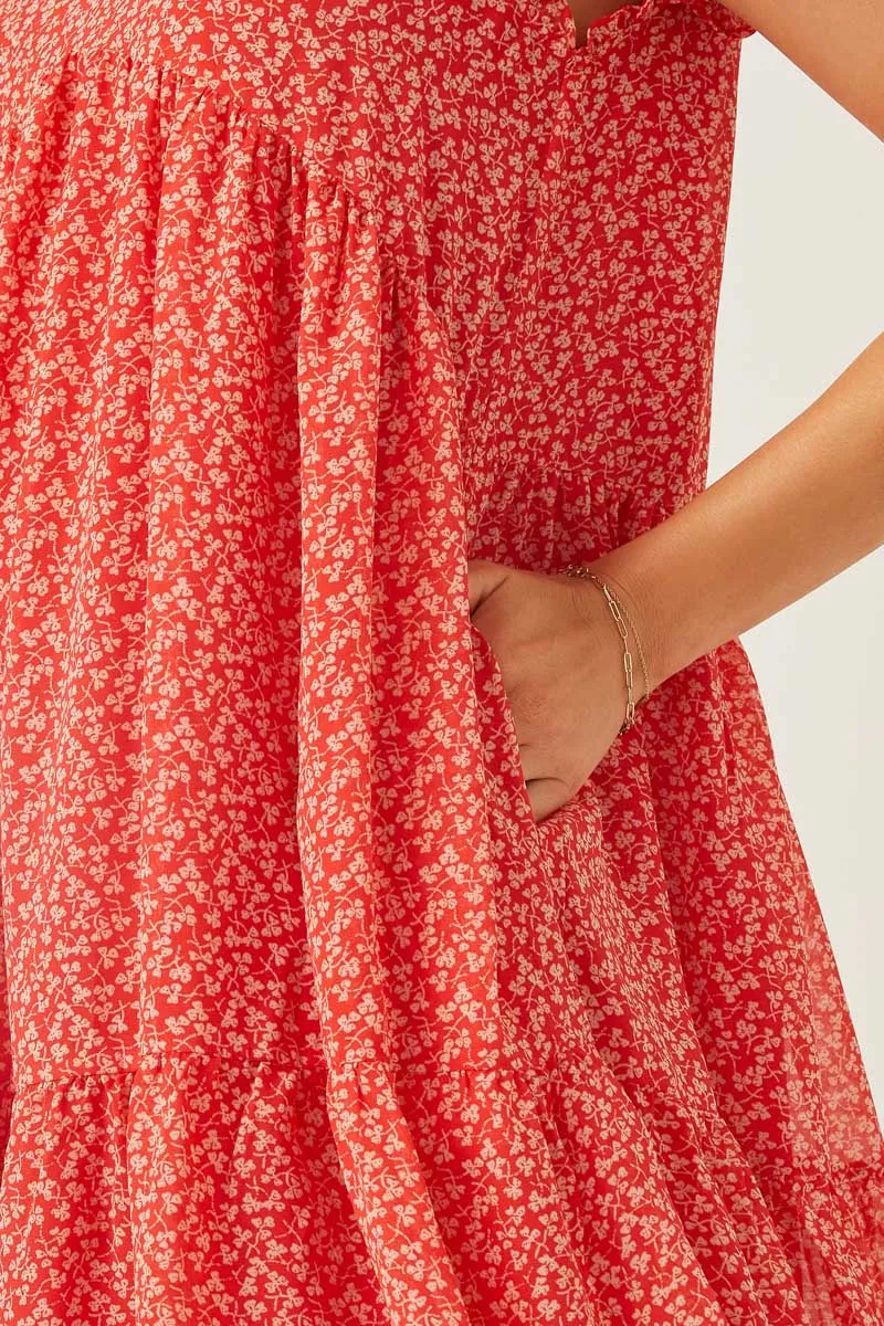 Womens Ditsy Floral Ruffle Tank Dress sold by Hayden product image thumbnail 4