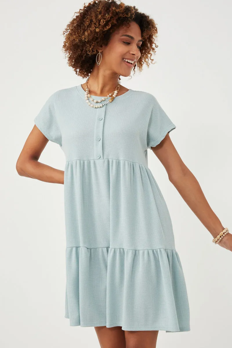 Womens Waffle Knit Button Detail Dress sold by Hayden