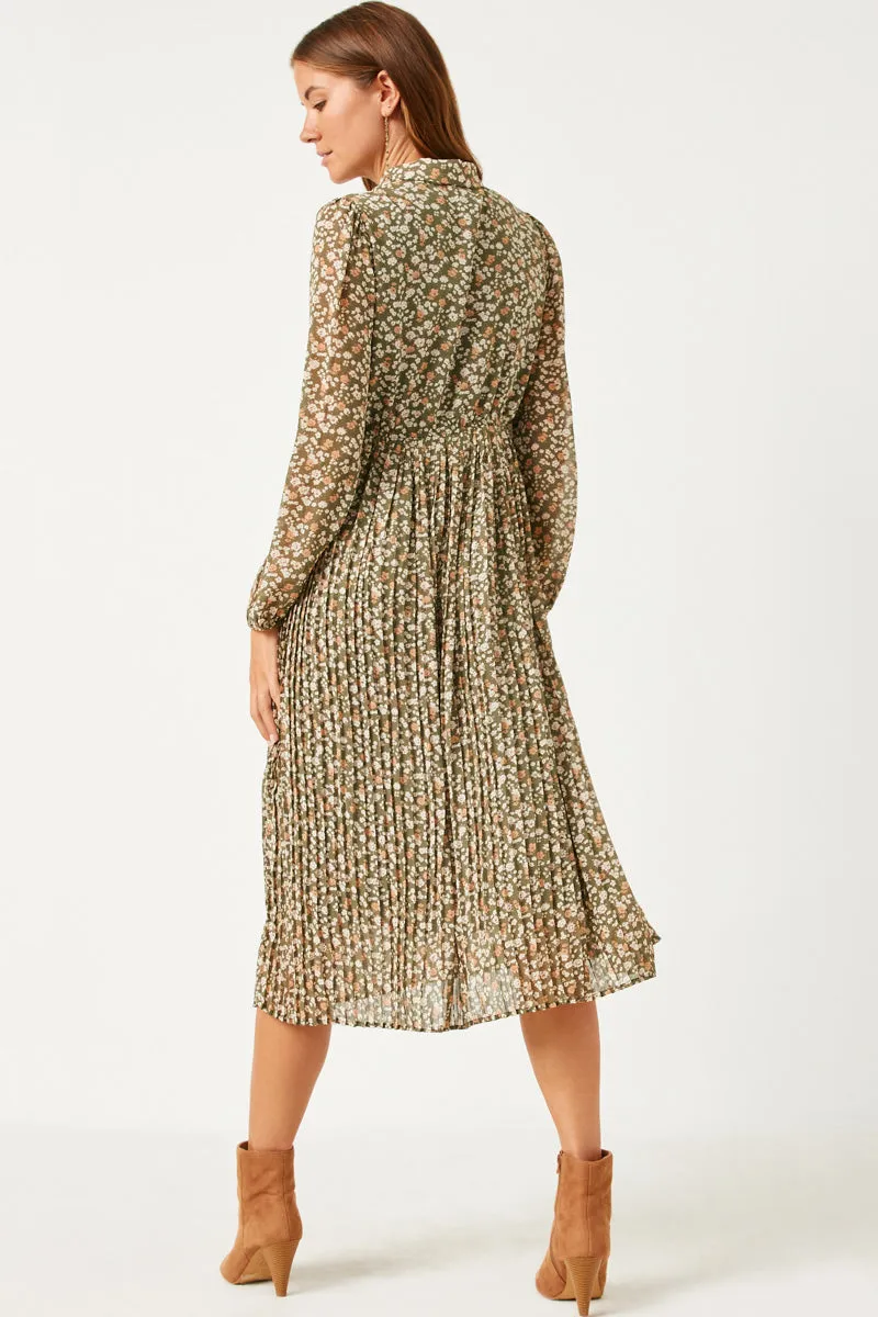 Womens Button Up Pleated Skirt Collared Dress sold by Hayden product image thumbnail 5