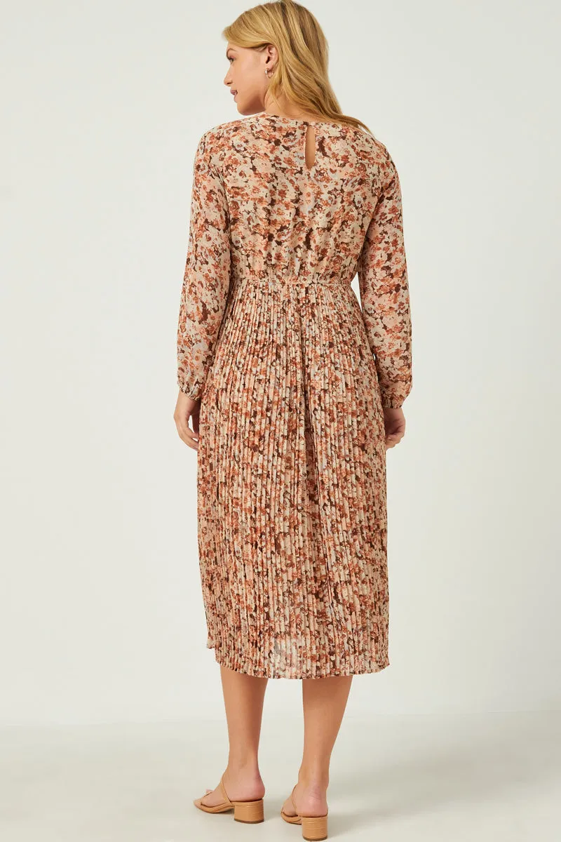 Womens Pleated Skirt Floral Printed Dress sold by Hayden product image thumbnail 5