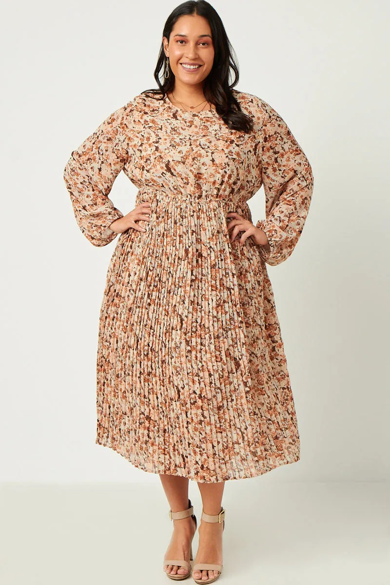 Womens Pleated Skirt Floral Printed Dress sold by Hayden product image thumbnail 2