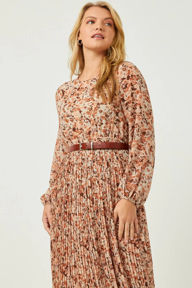 Womens Pleated Skirt Floral Printed Dress sold by Hayden product image thumbnail 3