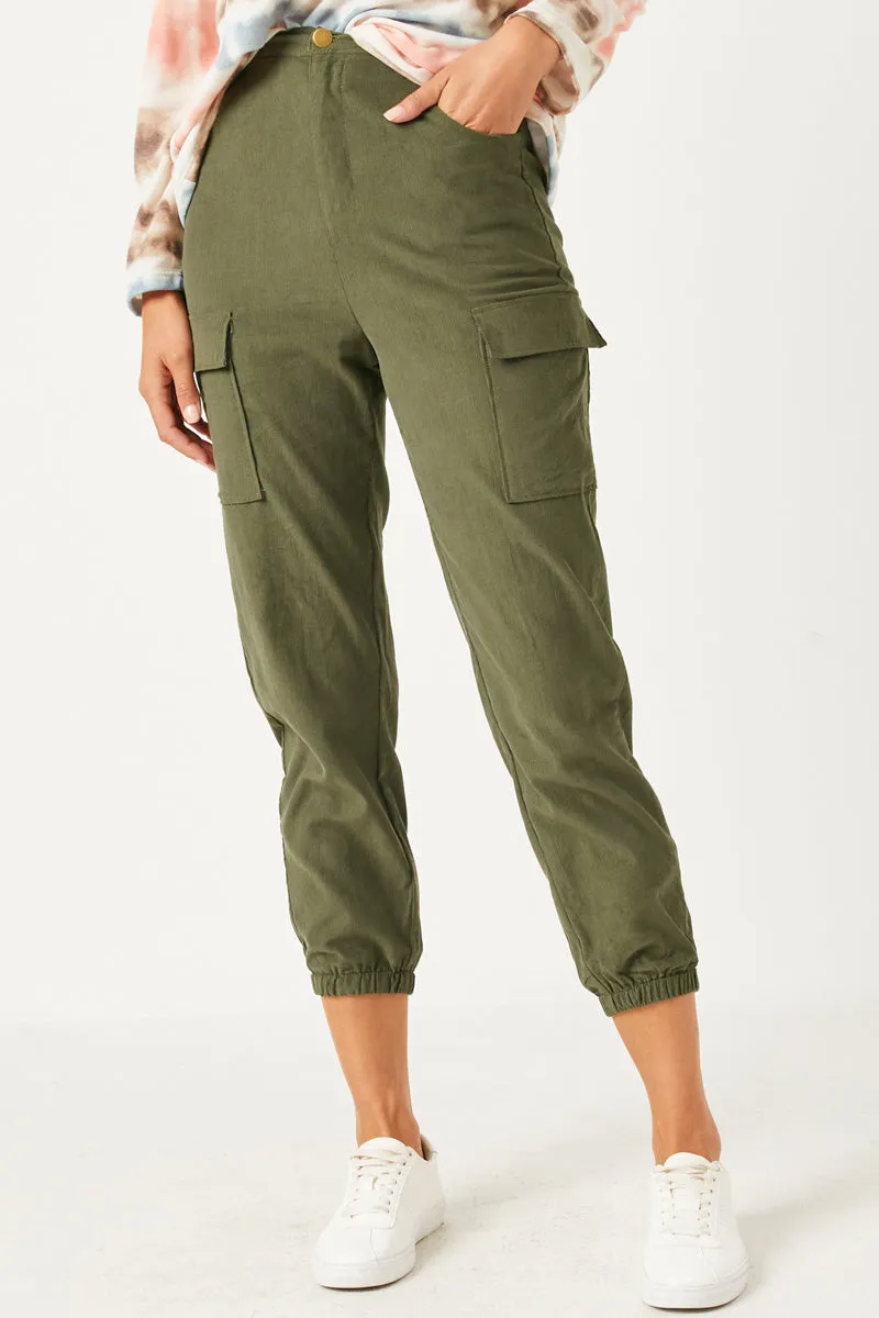 Womens Corduroy Zip Fly Cargo Joggers sold by Hayden product image thumbnail 3