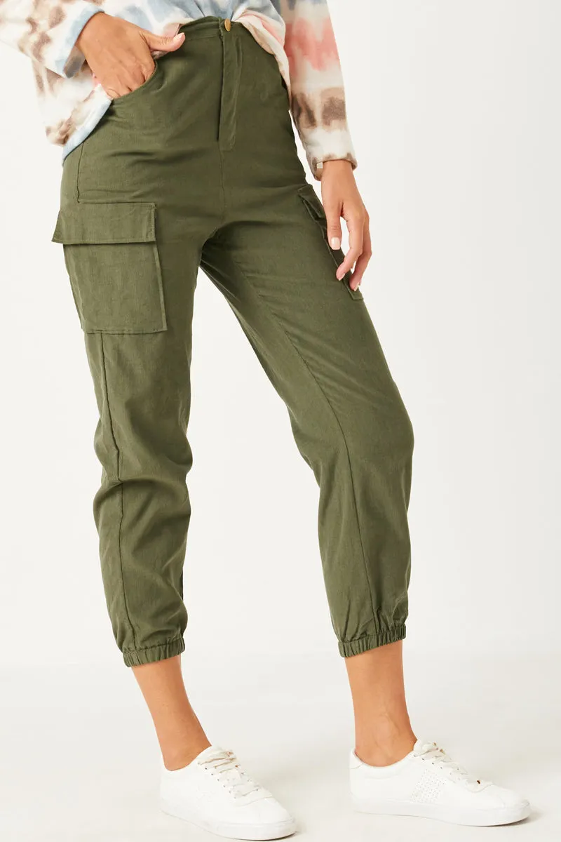 Womens Corduroy Zip Fly Cargo Joggers sold by Hayden product image thumbnail 4