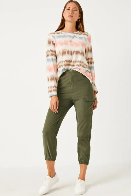 Womens Corduroy Zip Fly Cargo Joggers made by Hayden