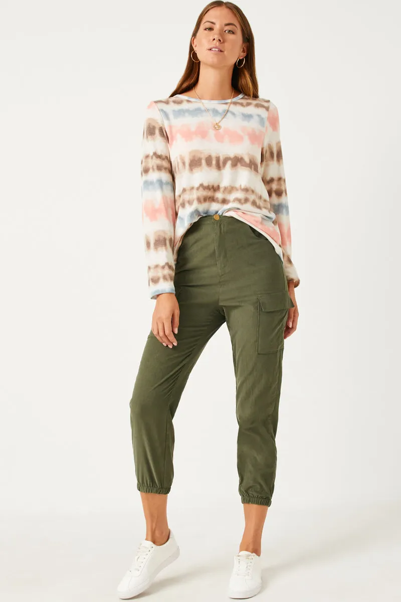 Womens Corduroy Zip Fly Cargo Joggers sold by Hayden