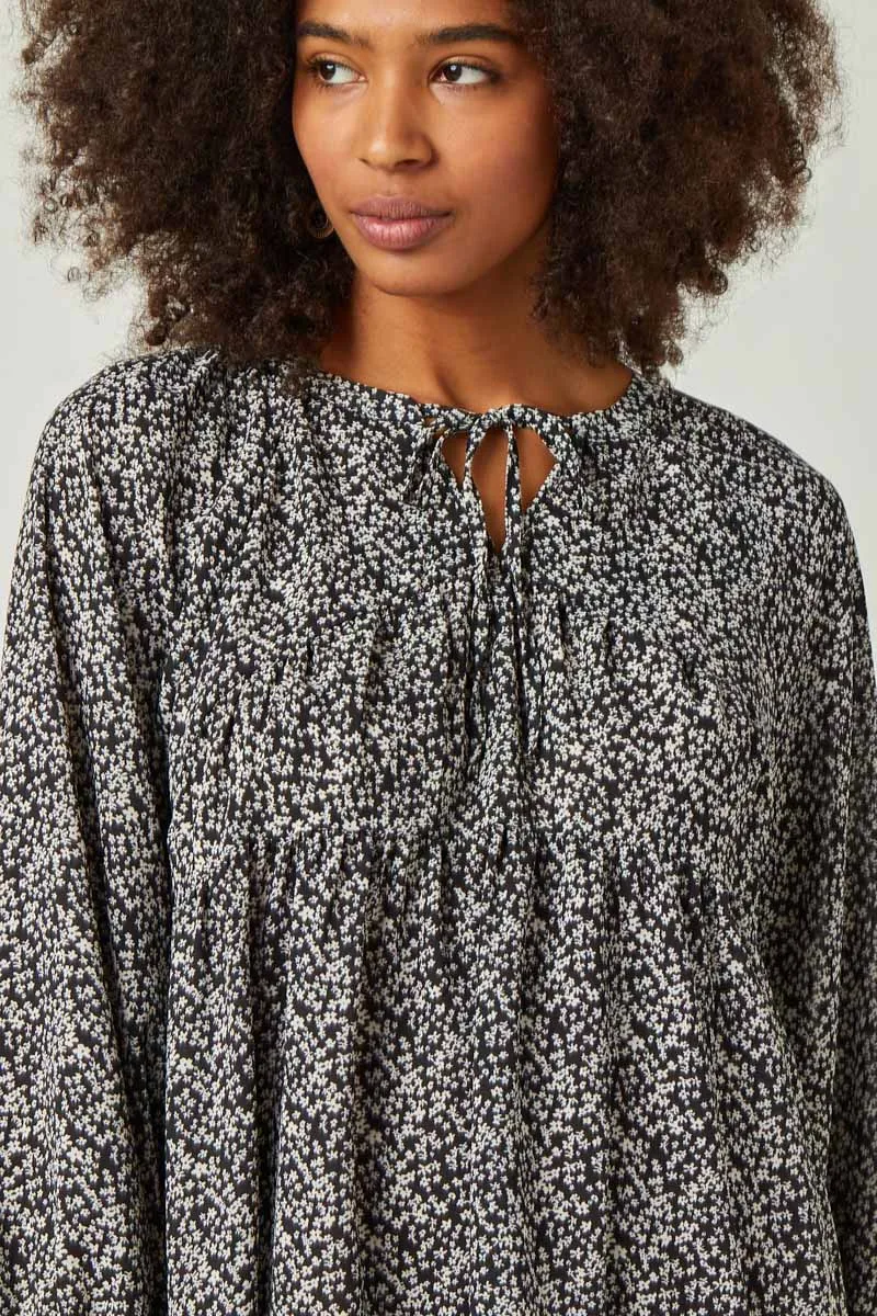 Womens Ditsy Floral Tie Neck Long Sleeve Dress sold by Hayden product image thumbnail 4