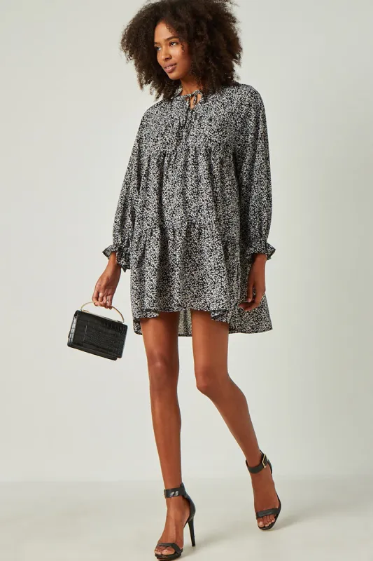 Womens Ditsy Floral Tie Neck Long Sleeve Dress sold by Hayden