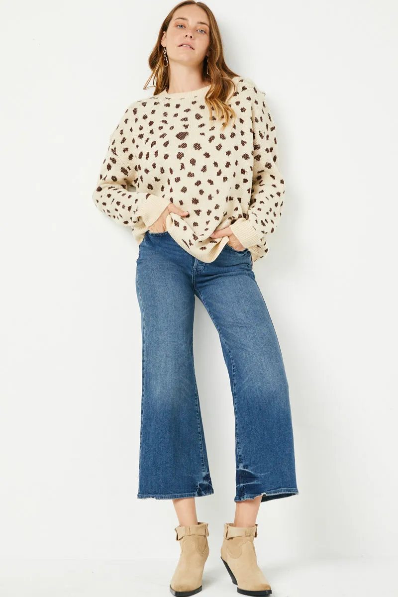 Womens Leopard Print Pullover Sweater Knit Top sold by Hayden product image thumbnail 4