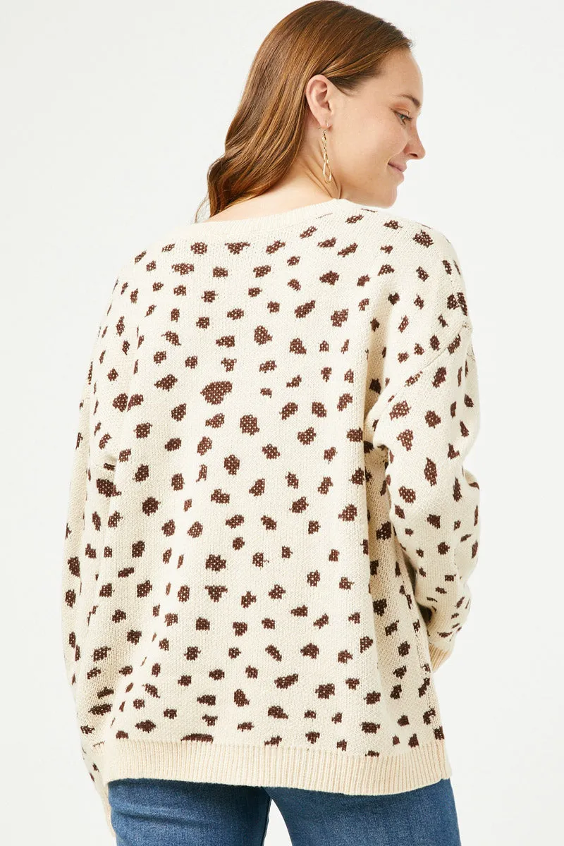 Womens Leopard Print Pullover Sweater Knit Top sold by Hayden product image thumbnail 5