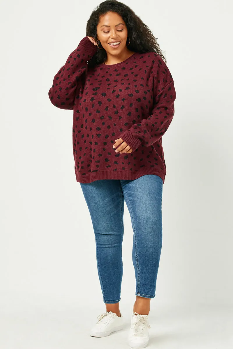 Womens Leopard Print Pullover Sweater Knit Top sold by Hayden product image thumbnail 2