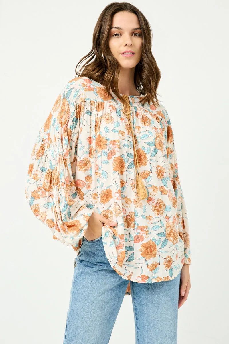 Womens Floral Print Tassel Detail Dolman sold by Hayden product image thumbnail 2