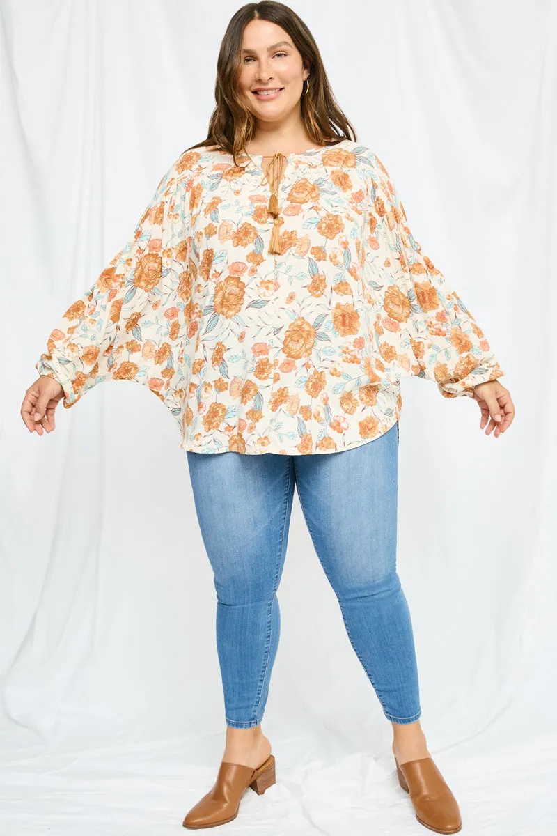 Womens Floral Print Tassel Detail Dolman sold by Hayden product image thumbnail 5