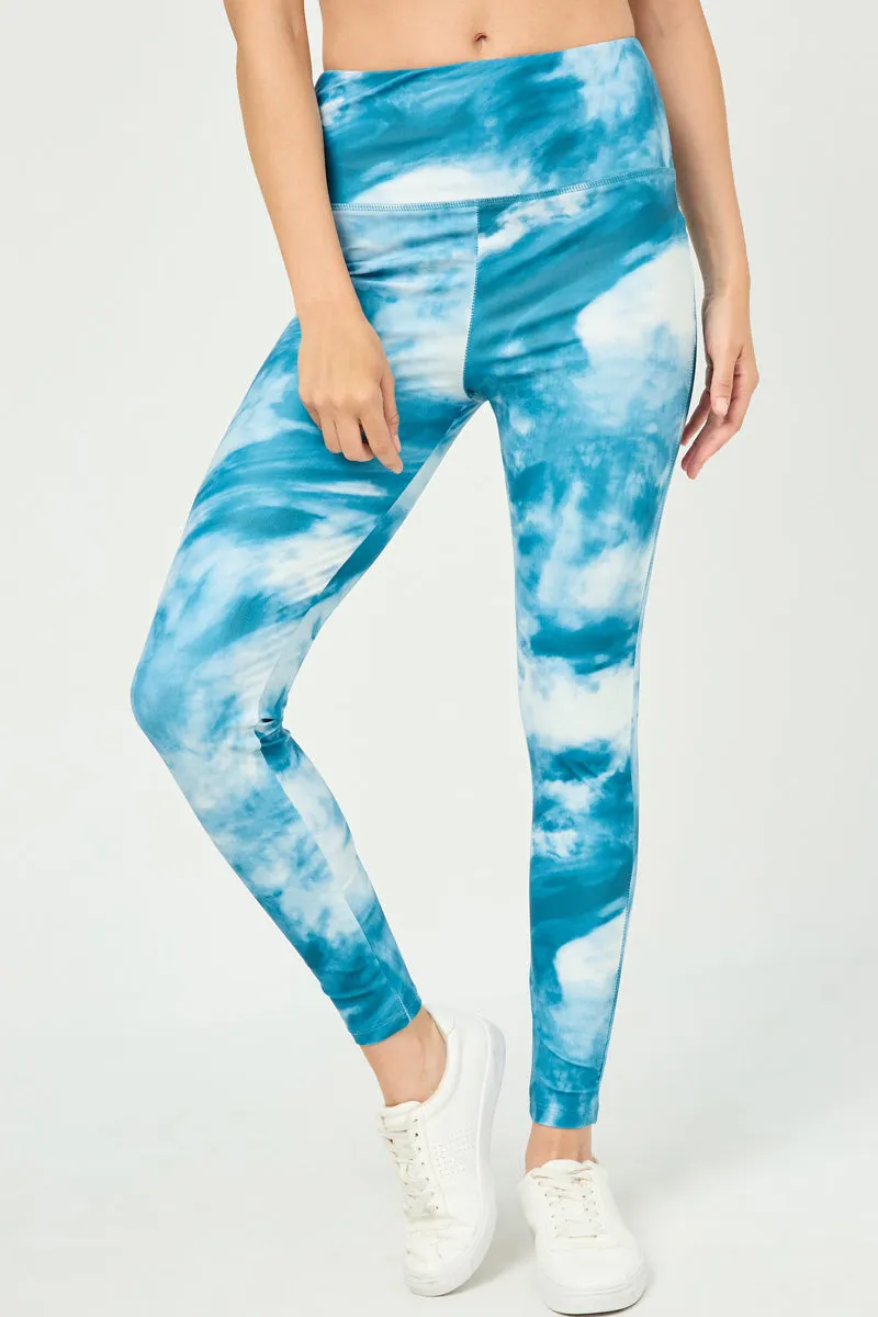 Womens Tie Dye Print Active Leggings sold by Hayden product image thumbnail 3