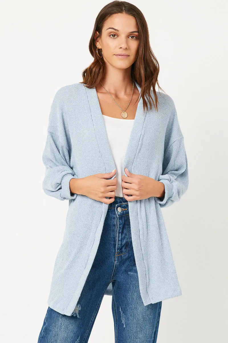 Womens Two Tone Ribbed Knit Open Cardigan sold by Hayden product image thumbnail 4