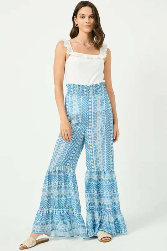 Womens Ribbed Knit Ruffle Lace Trim Tank sold by Hayden