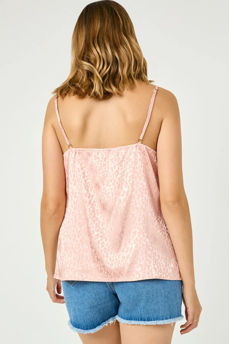 Womens Leopard Satin Cowl Cami sold by Hayden product image thumbnail 5