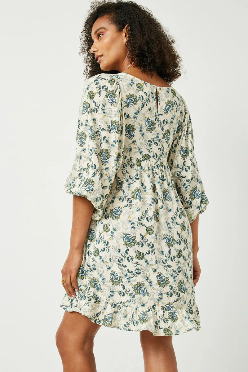 Womens Balloon Sleeve Ruffle Hem Tunic Dress sold by Hayden product image thumbnail 5