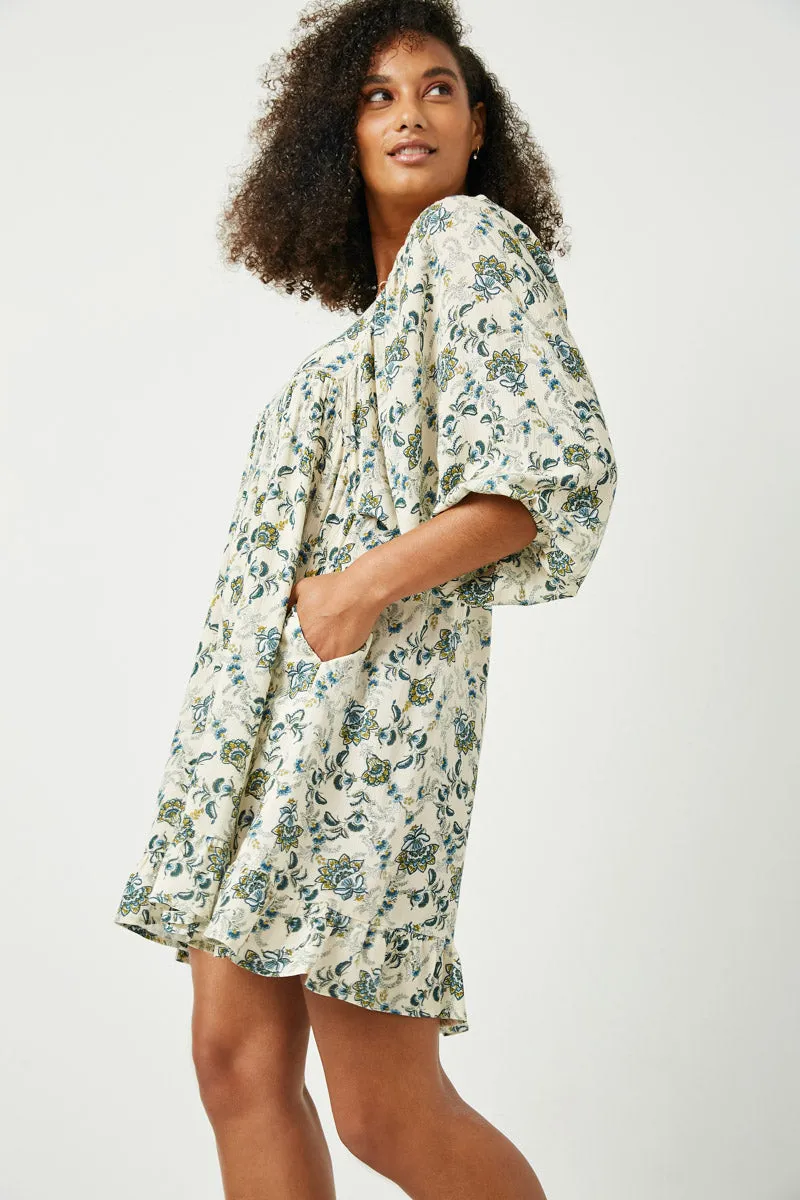 Womens Balloon Sleeve Ruffle Hem Tunic Dress sold by Hayden product image thumbnail 4