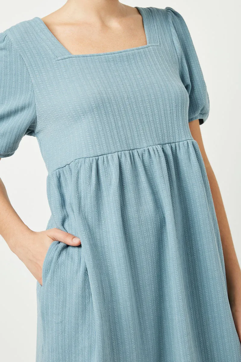 Womens Textured Rib Square Neck Knit Tunic Dress sold by Hayden product image thumbnail 3