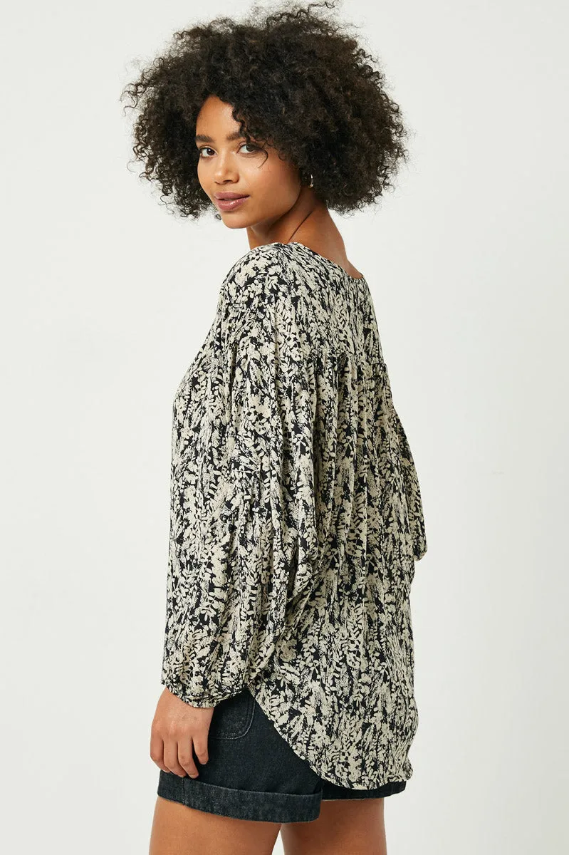 Womens Botanical Print Tasseled Dolman sold by Hayden product image thumbnail 3