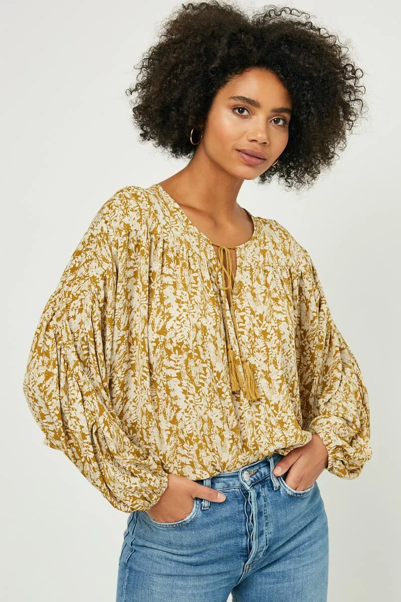 Womens Botanical Print Tasseled Dolman sold by Hayden product image thumbnail 2