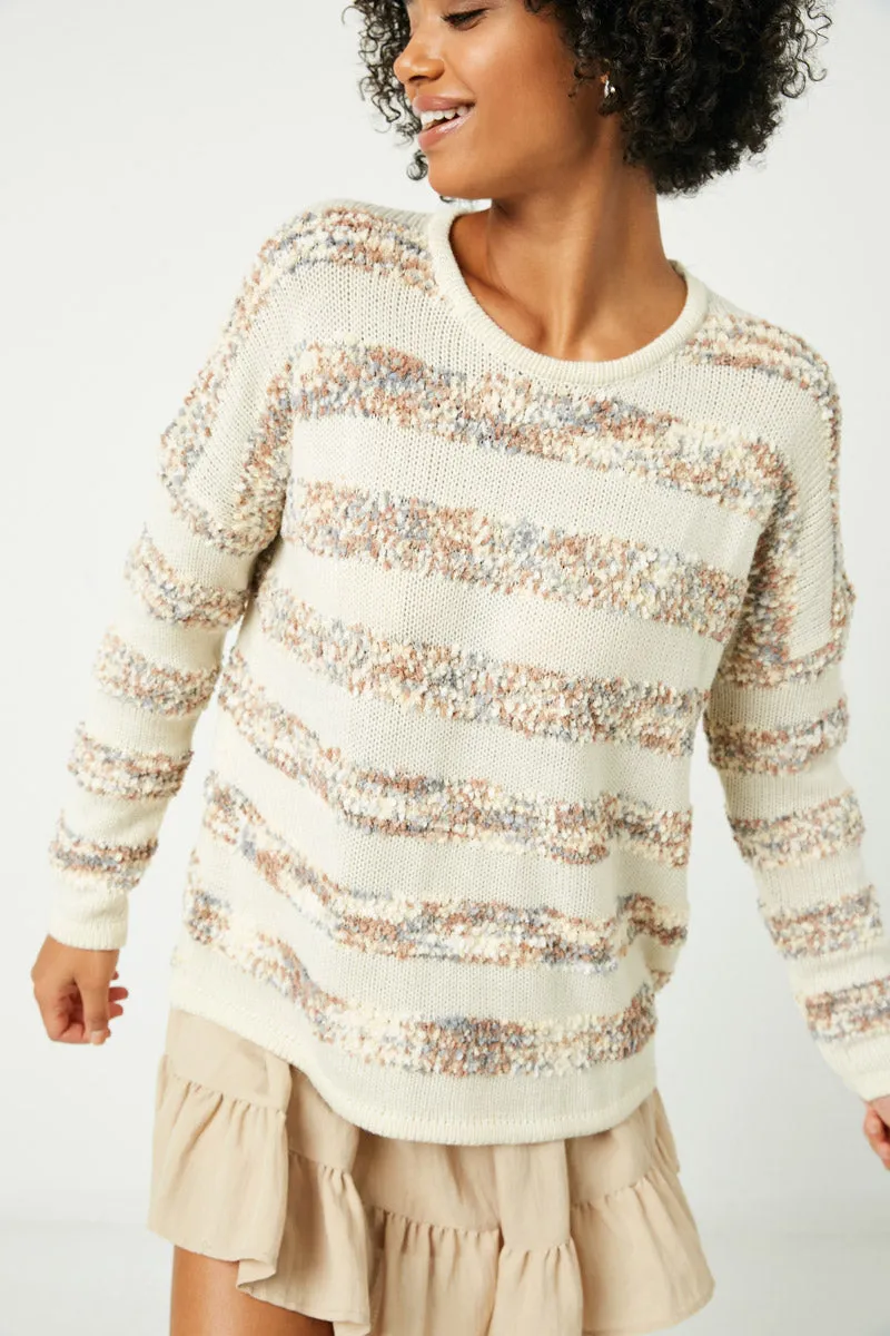 Womens Popcorn Stripe Knit Sweater sold by Hayden product image thumbnail 3