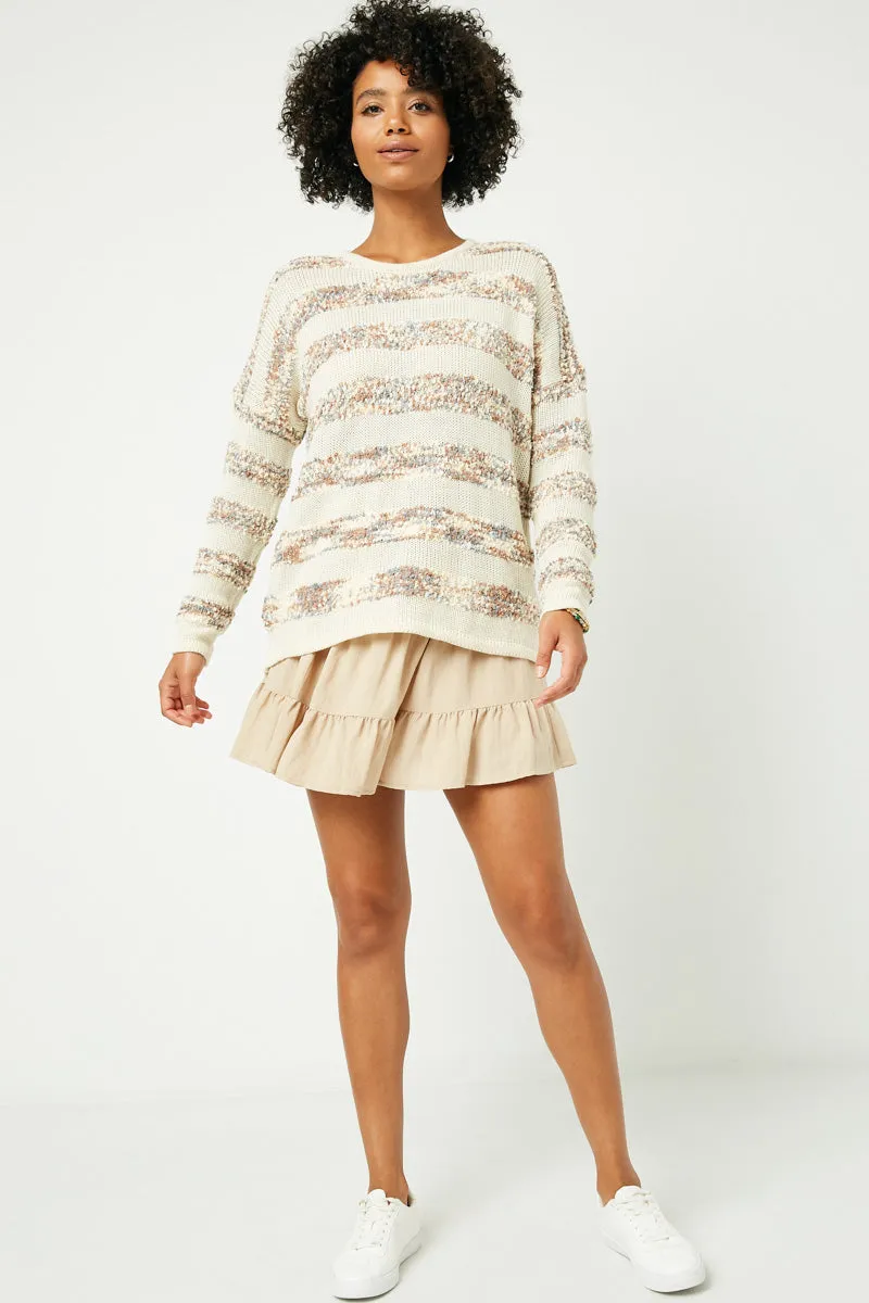 Womens Popcorn Stripe Knit Sweater sold by Hayden product image thumbnail 5