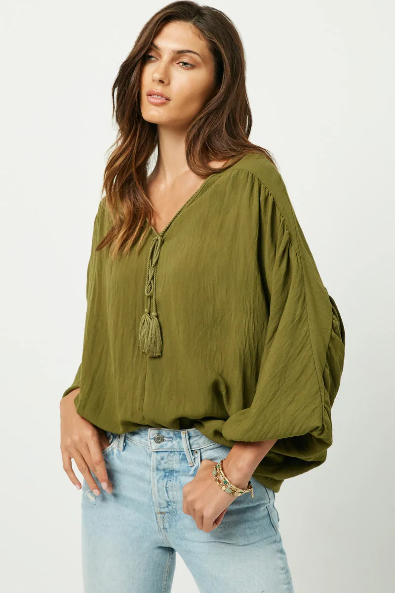 Womens Tasseled V Neck Dolman Top sold by Hayden product image thumbnail 4