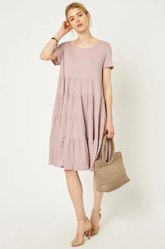 Womens Ribbed Midi Swing Dress sold by Hayden
