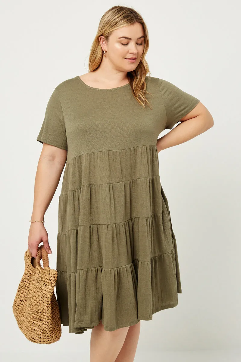 Womens Ribbed Midi Swing Dress sold by Hayden product image thumbnail 2