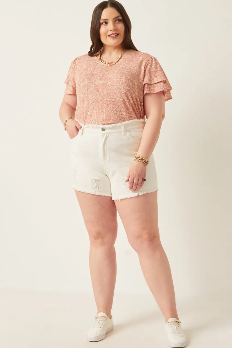 Womens Distressed Acid Wash Denim Shorts sold by Hayden product image thumbnail 2