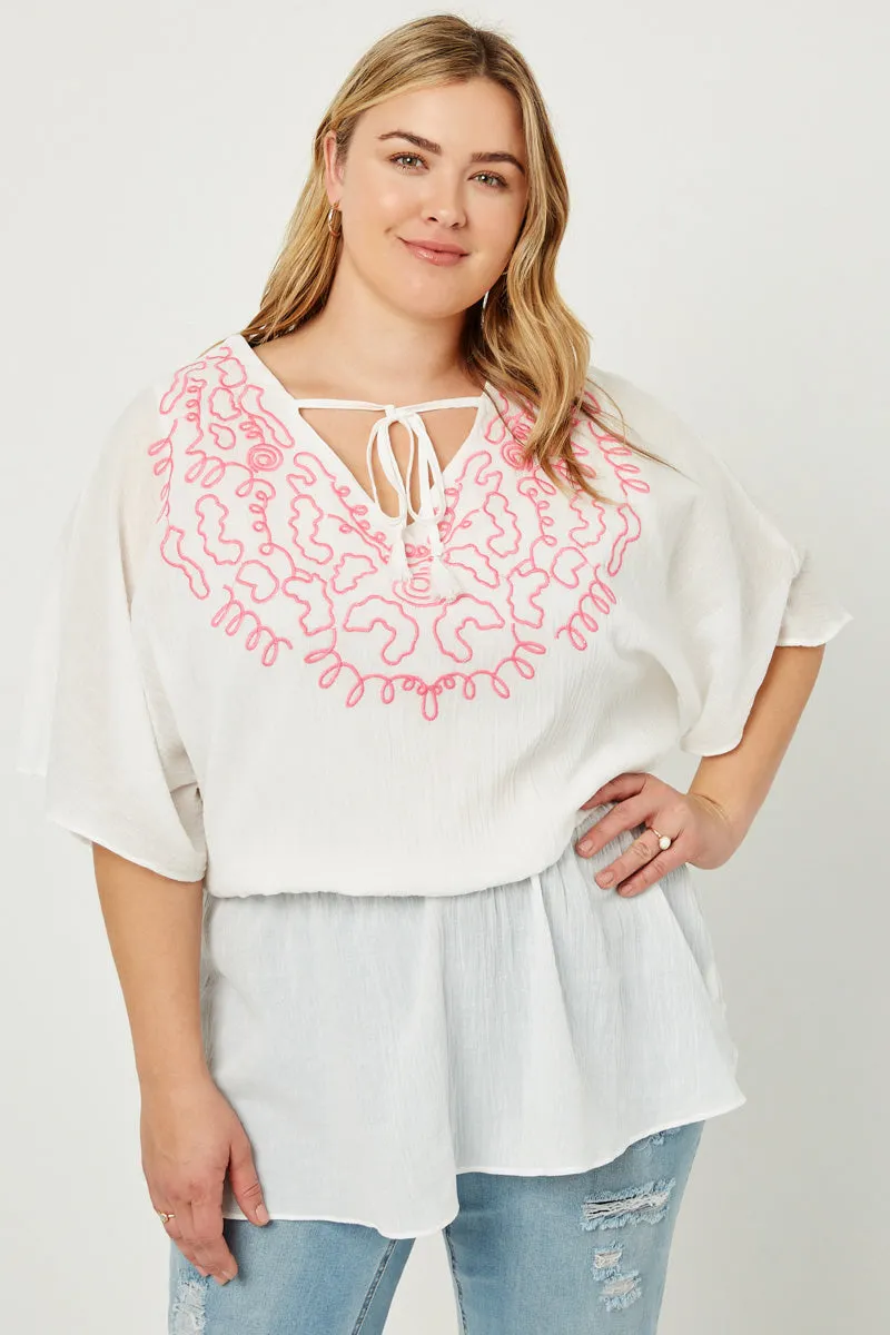Womens Embroidered Heart Tunic Top sold by Hayden product image thumbnail 2