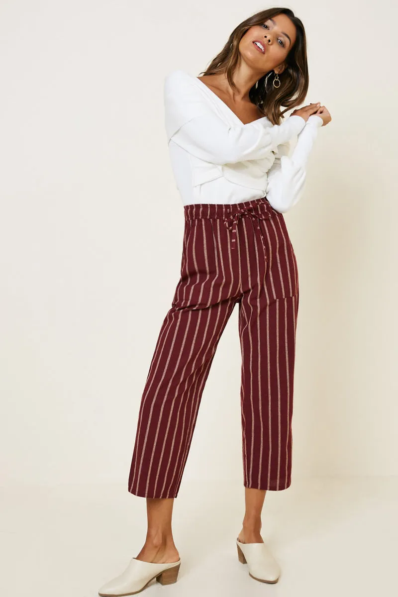 Womens Stripe Drawstring Pants sold by Hayden product image thumbnail 4