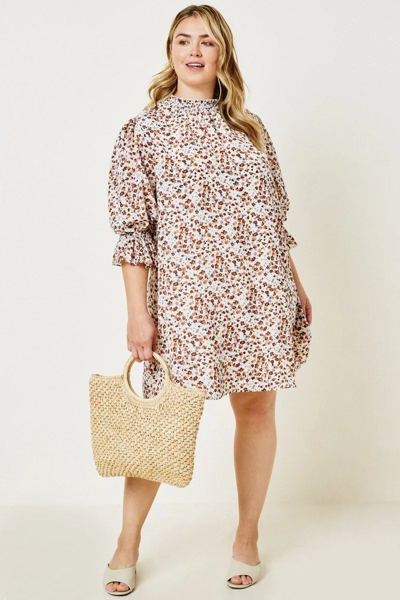 Womens Printed Smock Neck Mini Dress sold by Hayden product image thumbnail 2