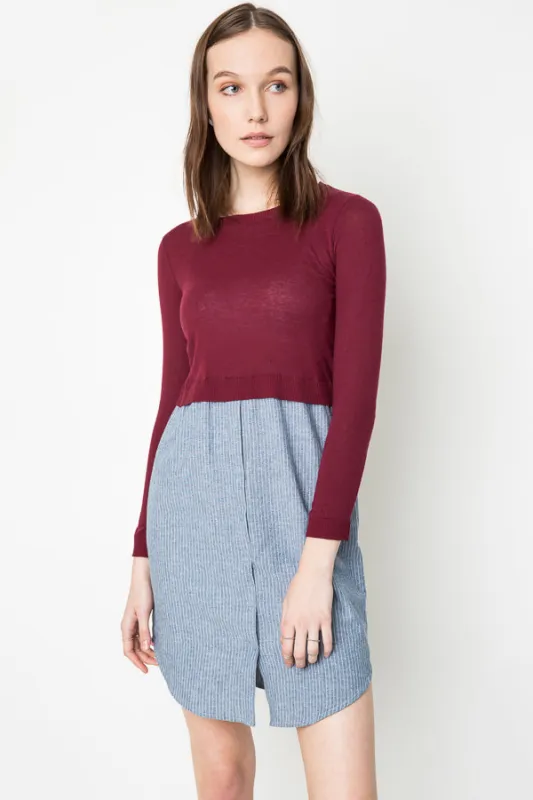 Womens Long Sleeve Sweater Dress made by Hayden