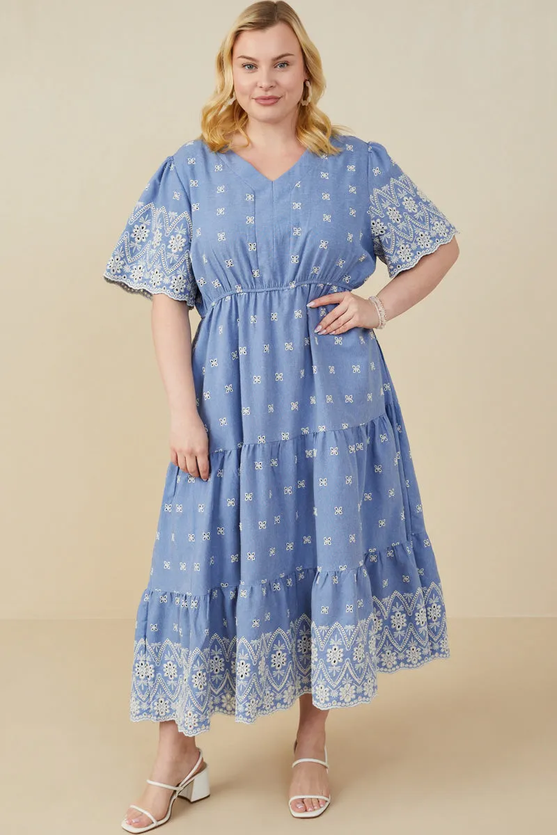 Womens Floral Embroidered Border Detail Dress sold by Hayden product image thumbnail 2