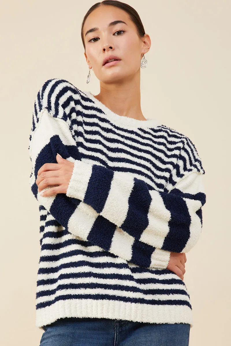 Womens Ultra Soft Stripe Blocked Pullover Sweater sold by Hayden product image thumbnail 5