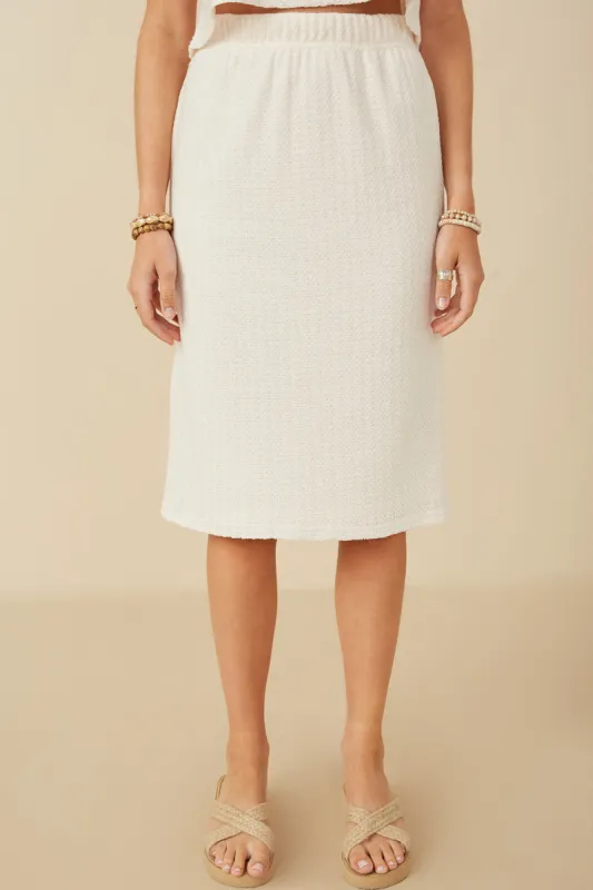 Womens Textured Knit Midi Skirt sold by Hayden