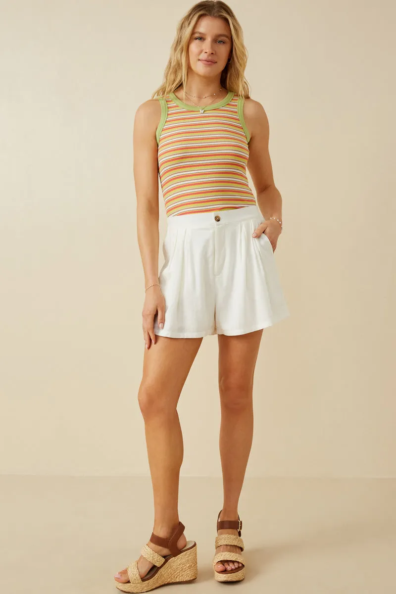 Womens Pleated Detail Button Front Shorts sold by Hayden product image thumbnail 5